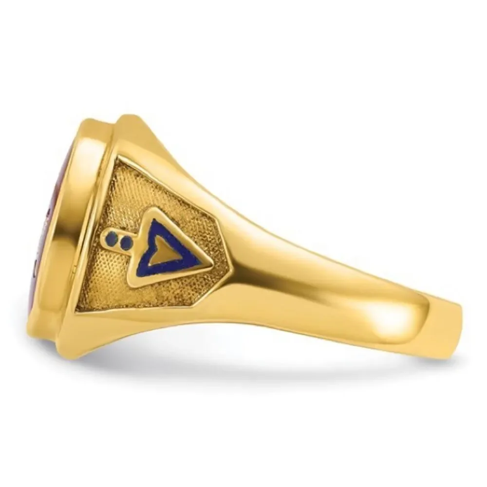 10k Gold Men's Ruby Blue Lodge Masonic Ring: A Blend of Style and Tradition
